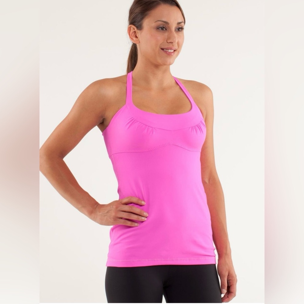Lululemon Scoop Me Up Tank Size 4
Pow Pink